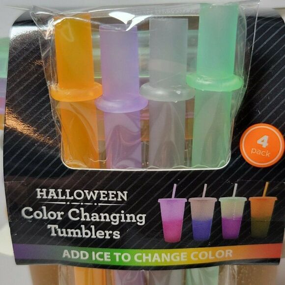 Way to Celebrate Color Changing Tumbler Cups Reusable 4-Pack 25 Oz Beverage NWT - Picture 2 of 11